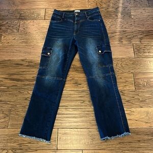 Blue Turtle High Rise Denim Cargo Size 13